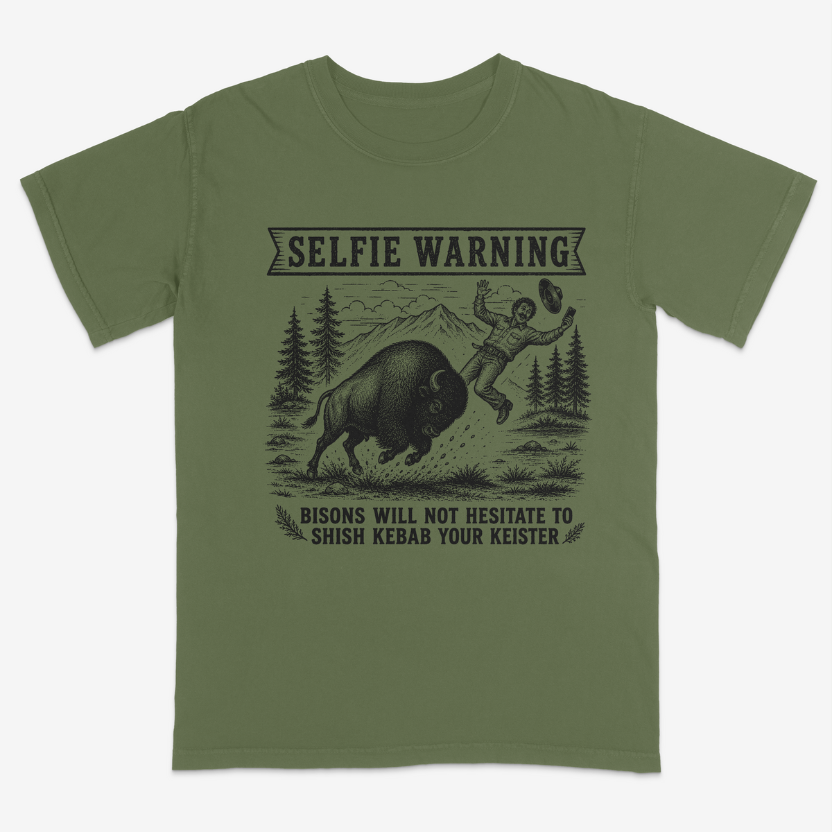 BISON SELFIE WARNING