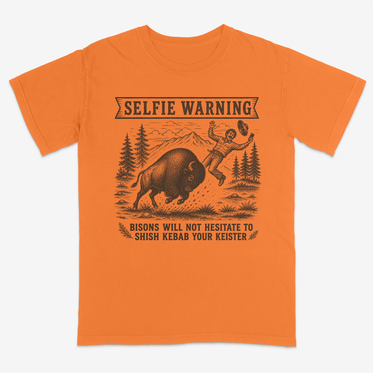 BISON SELFIE WARNING