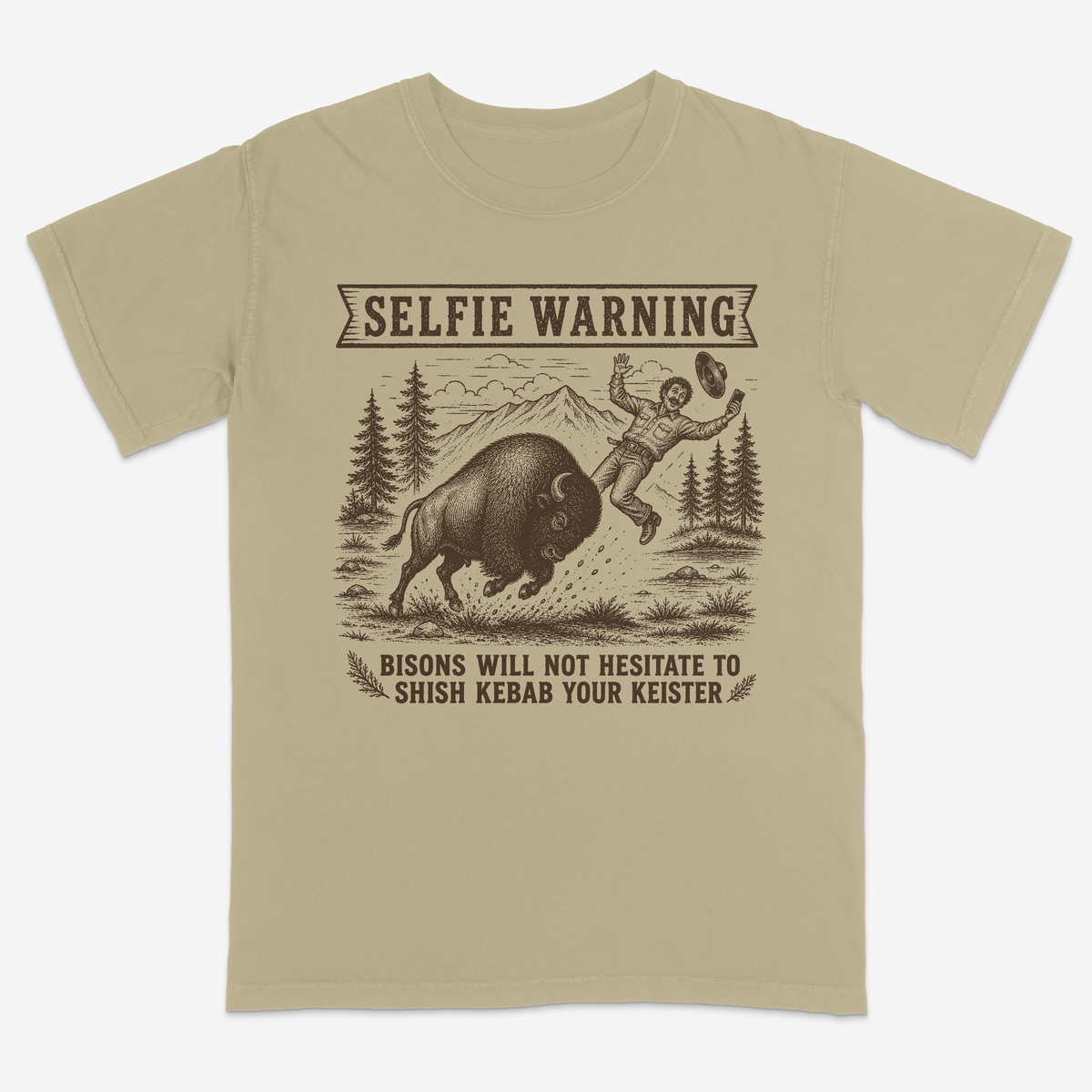 BISON SELFIE WARNING