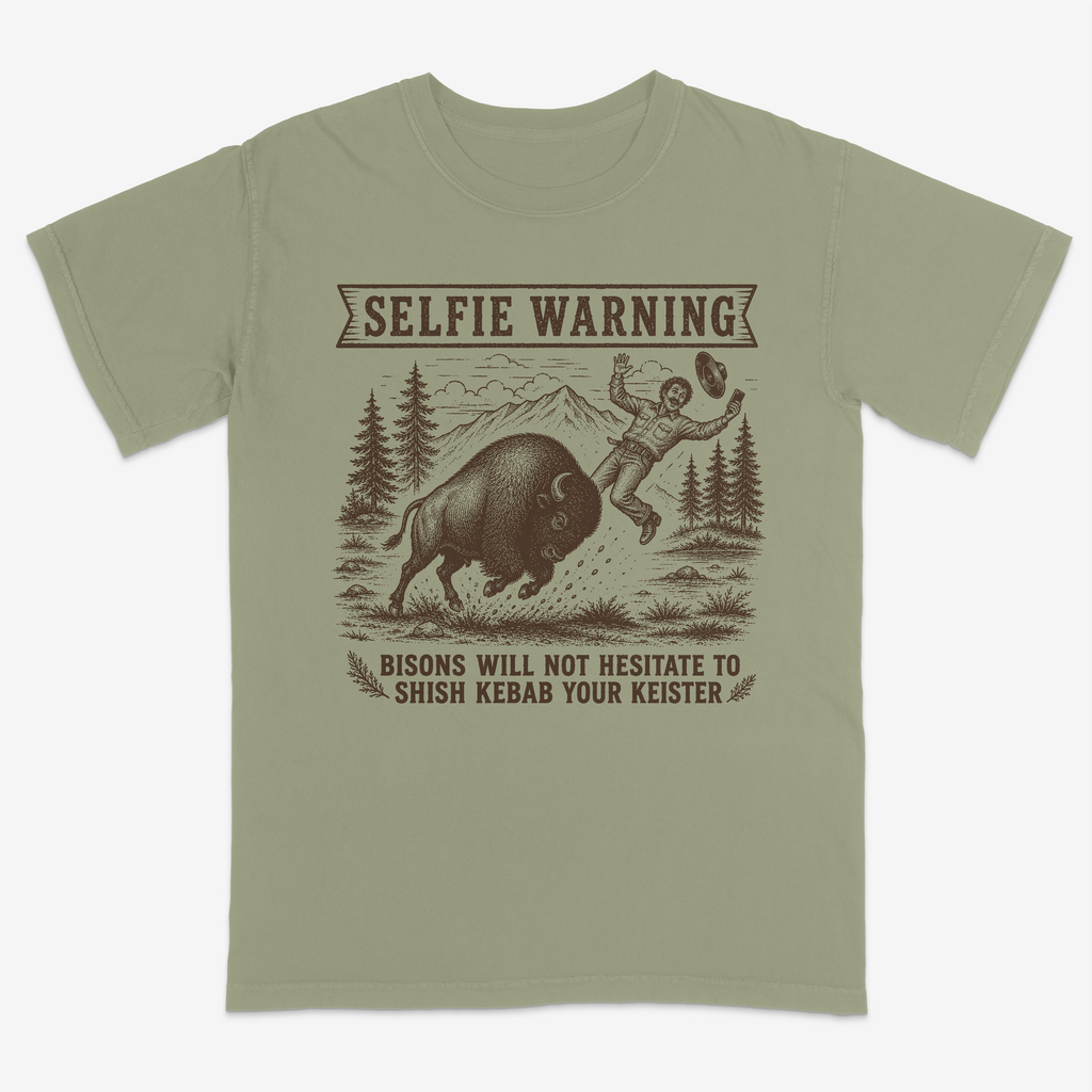BISON SELFIE WARNING