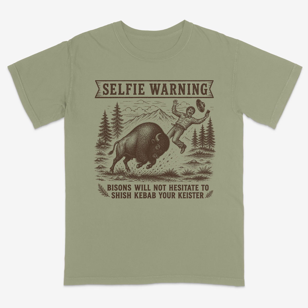 BISON SELFIE WARNING